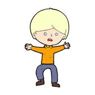 comic cartoon boy panicking
