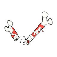 gross broken bone comic cartoon
