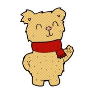 comic cartoon waving teddy bear N2