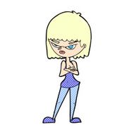 comic cartoon angry woman