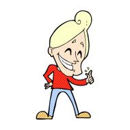 comic cartoon man snapping fingers