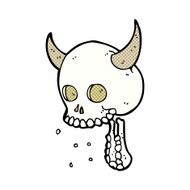 comic cartoon spooky skull N4
