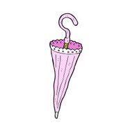 comic cartoon parasol
