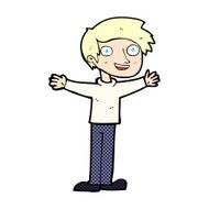 comic cartoon enthusiastic man