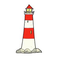 comic cartoon light house