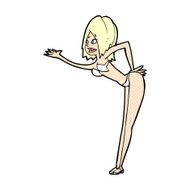 comic cartoon woman in bikini N2