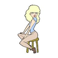 comic cartoon woman striking pose