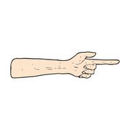 pointing hand comic cartoon