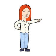 comic cartoon woman pointing N2