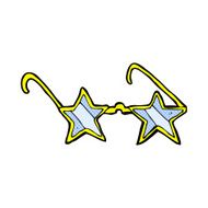 comic cartoon star glasses