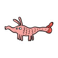 comic cartoon shrimp