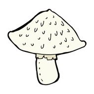 comic cartoon wild mushroom