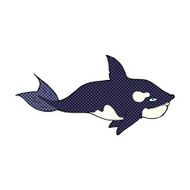 comic cartoon killer whale
