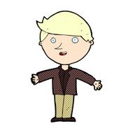 comic cartoon man in casual jacket