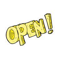 comic cartoon open symbol
