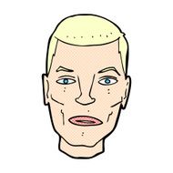 comic cartoon serious male face