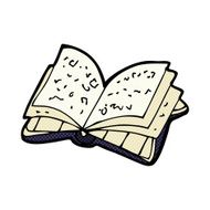 comic cartoon open book