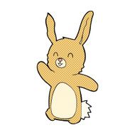 comic cartoon happy rabbit