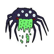 comic cartoon gross halloween spider