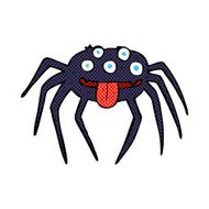 comic cartoon gross halloween spider N2