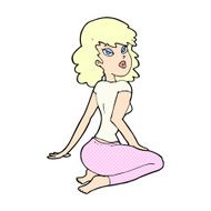 comic cartoon pretty woman N3