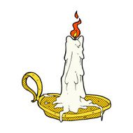 comic cartoon spooky dribbling candle