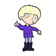 comic cartoon boy asking question