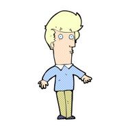 comic cartoon startled man