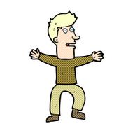comic cartoon startled man N2