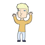 comic cartoon anxious man