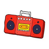 comic cartoon radio cassette player
