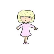 comic cartoon surprised woman N3