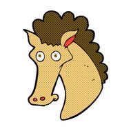 comic cartoon horse head