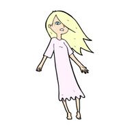 comic cartoon ghost like girl