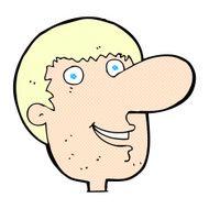 comic cartoon happy male face