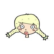 comic cartoon confused female face