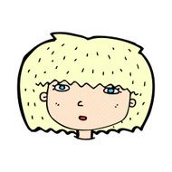 comic cartoon female face N7