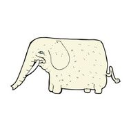 comic cartoon big elephant
