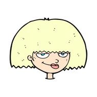 comic cartoon mean female face