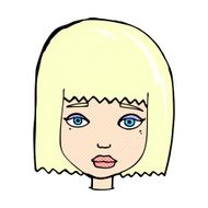 comic cartoon female face N8