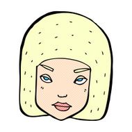 comic cartoon annoyed female face