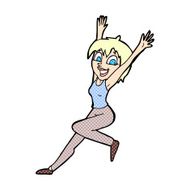 comic cartoon excited woman N3