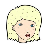 comic cartoon female face N9