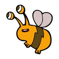 comic cartoon happy bee