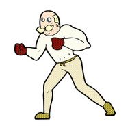comic cartoon retro boxer man