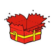comic cartoon open present