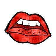 comic cartoon sexy lips symbol