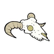 comic cartoon ram skull