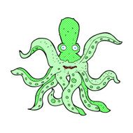 comic cartoon giant octopus
