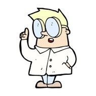comic cartoon scientist